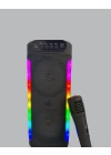 Yüksek Ses Güçlü Kablosuz Hoparlör  Karaoke Mikrofonlu