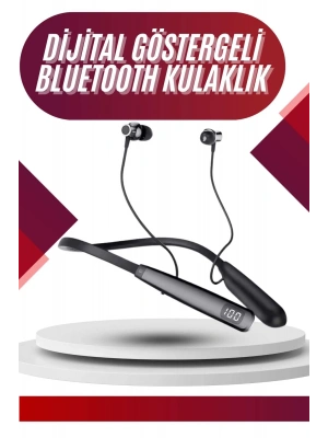 100 Saat Bluetooth Kulaklık Dijital Göstergeli ANC Özelliği Kablolu