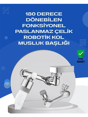 1080° Dönebilen Musluk Aparatı – Çift Su Akışı, Robotik Kol Tasarımı ve Su Tasarrufu Özellikli