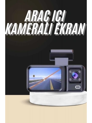 1080p Sürüş Kaydedici 2 İnç Araç Araba Ön İç Arka DVR IPS Ekran