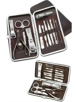 12 Parça Manikür Pedikür Seti Tırnak Bakımı Nasır Temizleme El Ayak Bakımı