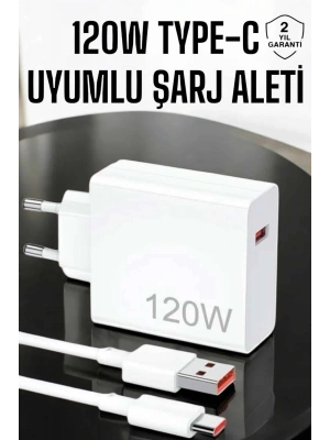120W Şarj Aleti Type-C Uyumlu Turbo Şarj Aleti