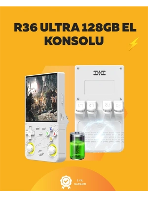 128GB Dahili Hafızalı R36 Ultra – 4” IPS Ekran, Retro Konsol, 30.000+ Oyun Yüklü