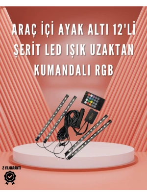 12V LED Işık Seti – Kumandalı ve Renk Ayarlı