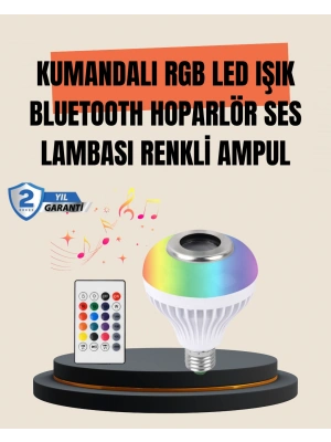 12W LED Ampul – Renkli Işık ve Dahili Hoparlör Özellikli