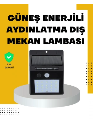 144 LEDli Geniş Aydınlatma Alanına Sahip Güneş Enerjili Güvenlik Lambası