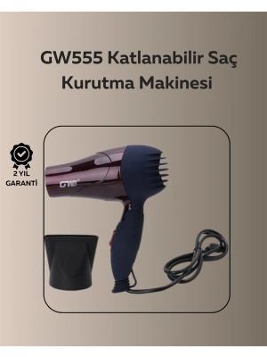 1500W Katlanabilir Mini Saç Kurutma Makinesi | Seyahat Tipi, AB Fişli, Sessiz ve Kompakt Tasarım