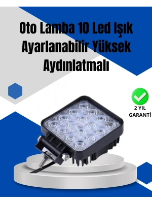 16 LED Geniş Açılı Araç Aydınlatma Farı | Yüksek Parlaklık, Dayanıklı Gövde