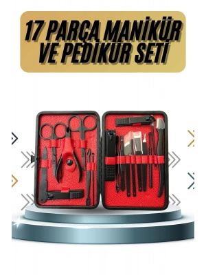 17 Parça Manikür Pedikür Seti El Ayak Bakım Seti Tırnak Makası Törpü