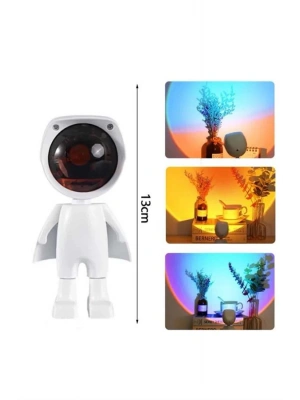 180 Derece Dönebilen Astronot Masa ve Gece Lambası Projektör