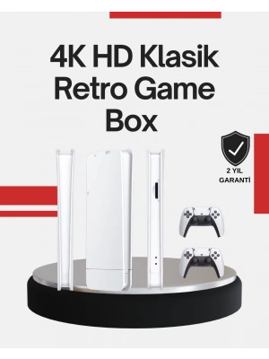 2 Kollu Kablosuz 4K TV Uyumlu Klasik Oyun Konsolu