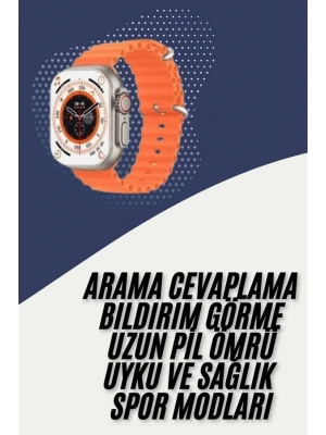 2025 Model Akıllı Saat Çift Kordon Ios Ve Android Arama Cevaplama Sesli Asistan