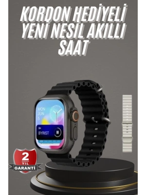 2025 Model Akıllı Saat Çift Kordon Ios Ve Android Arama Cevaplama Sesli Asistan