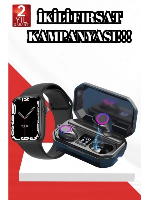 2025 Model Akıllı Saat ve Bluetooth Kulaklık 5.0 Bluetooth Bağlantılı Dokunmatik Ekran