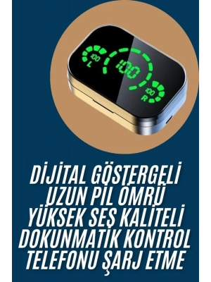 2025 Model Bluetooth Kulaklık Telefon Şarj Edebilen Çağrı Cevaplama Dijital Göstergeli