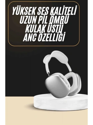 2025 Model Kulak Üstü Kablosuz Bluetooth Kulaklık Gürültü Azalta Uzun Pil