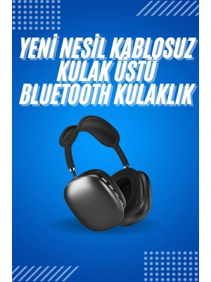 2025 Model Kulak Üstü Kablosuz Bluetooth Kulaklık Gürültü Azalta Uzun Pil