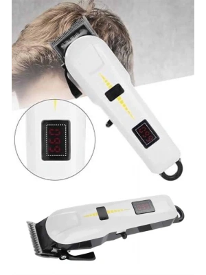 2025 Model Şarjlı Dijital Saç Sakal Tıraş Makinesi Islak Kuru Kullanıma Uygun