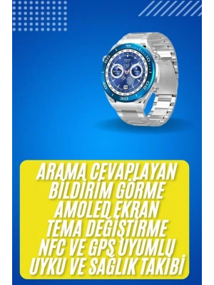 2025 Model Yuvarlak Ekran Android ve İOS Uyumlu GPS Takibi Yapabilen Akıllı Saat