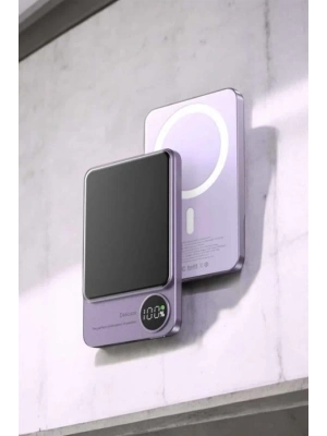 22.5W Magsafe Kablosuz Şarjlı Powerbank Dijital Ekran ve Hızlı Şarj