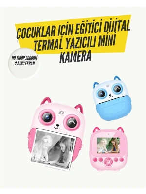 2.4” Ekranlı Mini Kamera – 1080p Kayıt + Mürekkepsiz Yazdırma