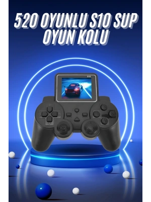 2.4 İnç Ekran 520 Oyunlu Retro Temalı Kablosuz Oyun Kolu El Atarisi