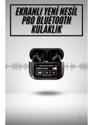 2.Nesil Pro Ekranlı Sesli Görüşme Yapabilen Kablosuz Bluetooth Kulaklık