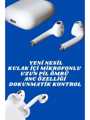 2.Nesil Yeni Model TWS Bluetooth Kulaklık Dokunmatik Kontrol Yüksek Ses Kaliteli