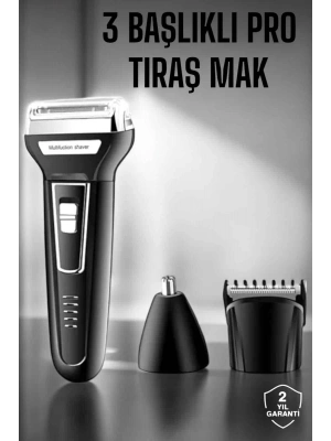 3 Başlıklı Kulak Ve Burun Tıraş Makinesi Erkeklere Özel