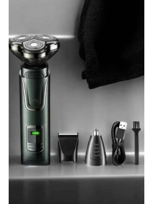 3 Başlıklı Profesyonel Saç ve Sakal Bakım Seti Vücut, Burun ve Kulak Tüy Alma