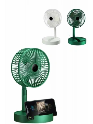 3 Kademe Hız Ayarlı Vantilatör Telefon Standlı Şarjlı Katlanabilir Soğutucu Pervane