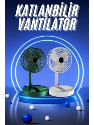 3 Kademe Hız Ayarlı Vantilatör Telefon Standlı Şarjlı Katlanabilir Soğutucu Pervane
