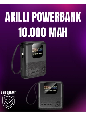3ü 1 Arada Akıllı Cihaz: Saat, Powerbank, Hoparlör – 10.000 mAh