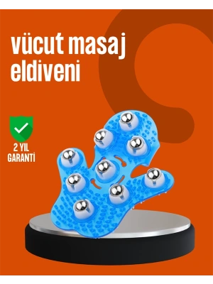 360° Dönen Masaj Silindiri – 9 Metal Bilye & PVC Duş Fırçası ile Tüm Vücut Masajı