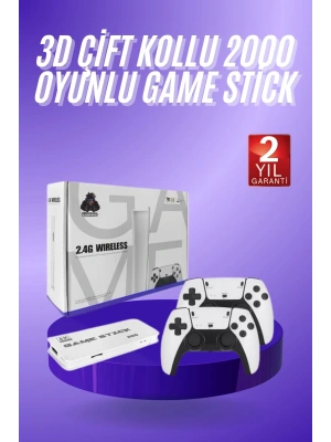 3D 4K HD 2.4G Game Stick 4K Ultra Hd Oyun Konsolu Çift Kollu