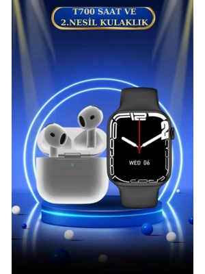 3.Nesil TWS Bluetooth Kulaklık ve Dokunmatik Ekran Akıllı Saat Sesli Görüşme