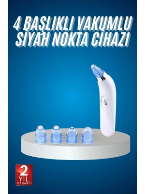 4 Başlıklı Vakumlu Siyah Nokta Ve Yüz Temizleme Cihazı