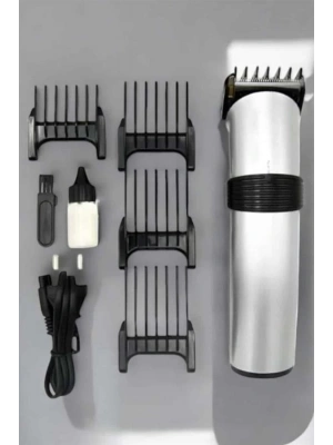 4 Taraklı Profesyonel Şarjlı Saç ve Sakal Kesme Tıraş Makinesi Seti