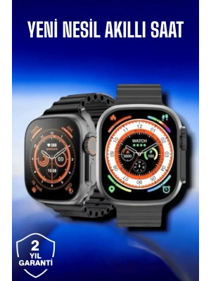 45 MM Gri Kasa Ultra Akıllı Saat Sesli Görüşme, Sağlık Takibi, Suya Dayanıklı