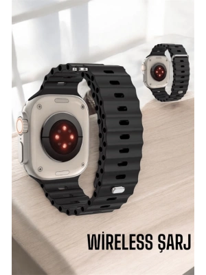 45 MM Gri Kasa Ultra Akıllı Saat Sesli Görüşme, Sağlık Takibi, Suya Dayanıklı