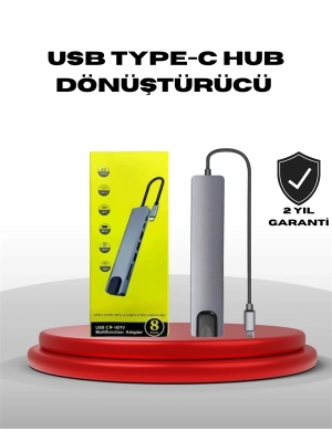 4K HDMI Çıkışlı, Gigabit Ethernetli USB‑C Çoklu Port Hub