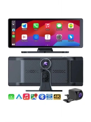 4K Ultra Araç İçi Ön ve Arka Kameralı Ekran HD 2 Kameralı Torpido Üstü Araç Multimedya