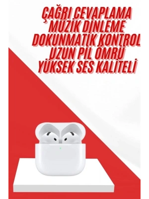 4.Nesil Bluetooth Kulaklık Yüksek Ses Kaliteli Dokunmatik Kontrol Özellikli