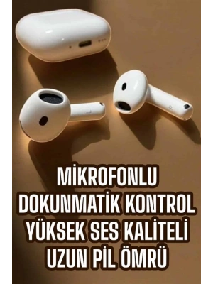 4.Nesil Kaliteli TWS Android ve İOS Uyumlu Mikrofonlu Kulaklık