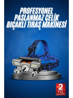 5 LED Far Şarj Edilebilir Güçlü Kafa Lambası Kamp Lambası 4 Modlu