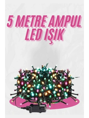 5 Metre Ampul LED Işık Renkli RGB Çok Renkli Led Aydınlatma
