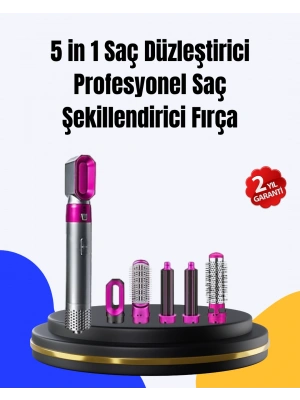 5 Parça Saç Şekillendirme Seti Düzleştirme Dalga ve Bukle Yapma