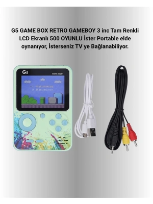 500 Oyun Hafızalı G5 Game Box – Renkli LCD Ekranlı