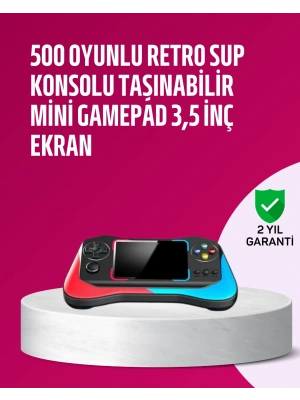 500 Oyunlu 3,5” Elde Taşınabilir Mini Oyun Konsolu – Şarjlı, TV Bağlantılı