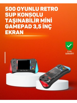 500 Oyunlu El Tipi Taşınabilir Oyun Konsolu – Şarjlı ve TV Bağlantılı Model